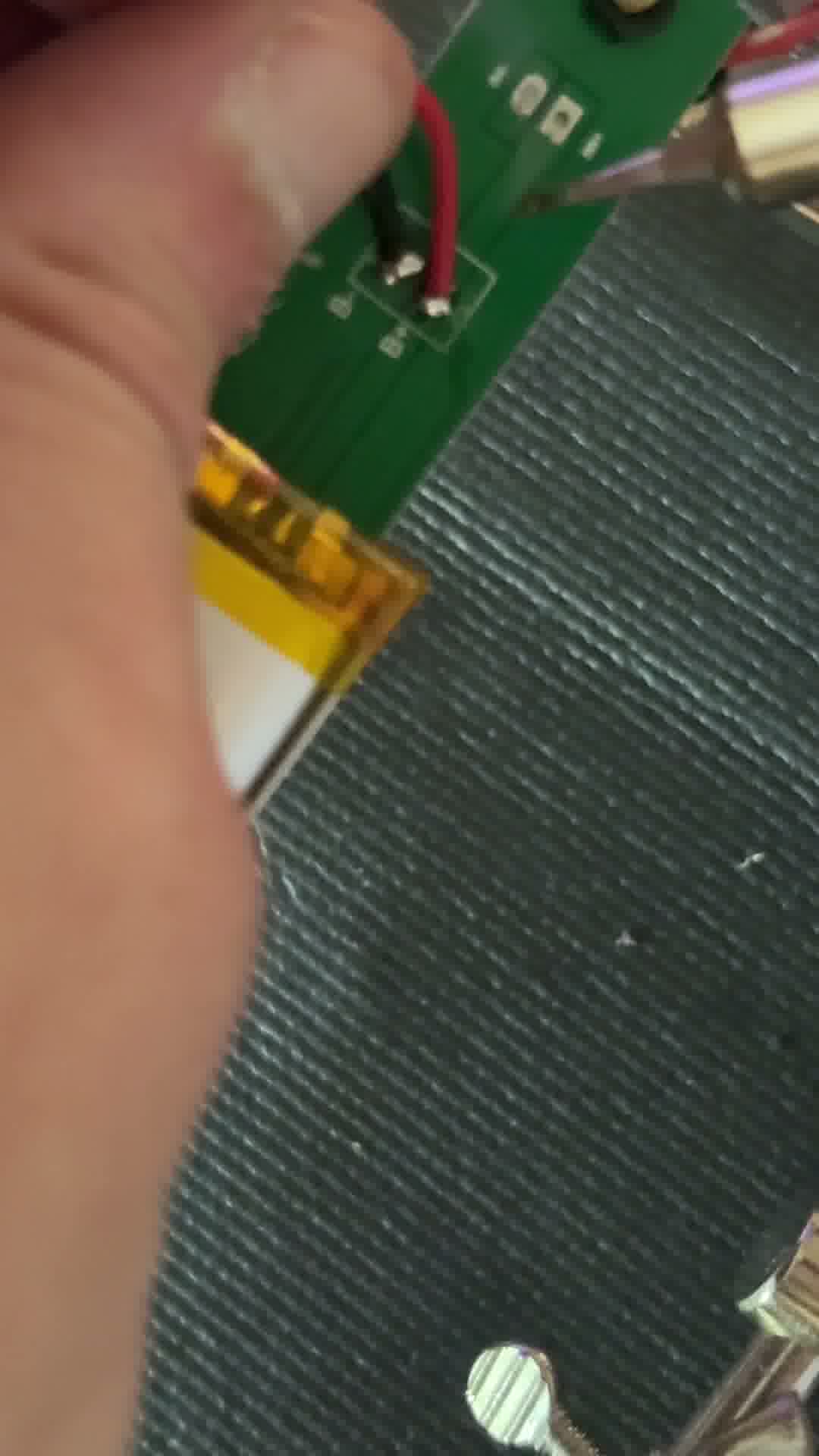 Soldering the battery back to the PCB
